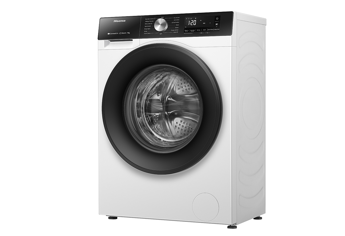 Απεικονίζεται το πλυντήριο με ανοιχτή πόρτα.